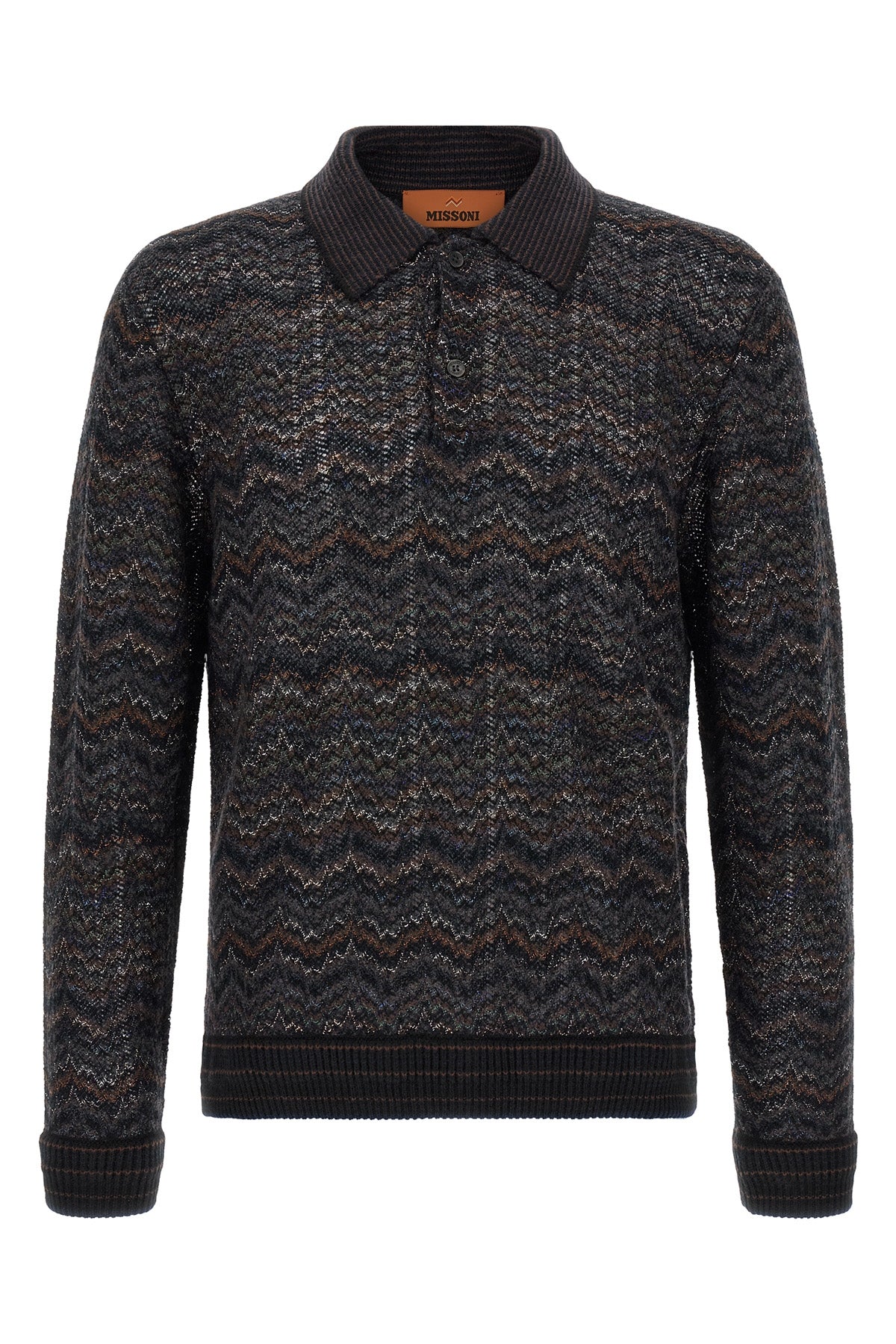 the missoni long-sleeved polo shirt in a fine cashmere blend