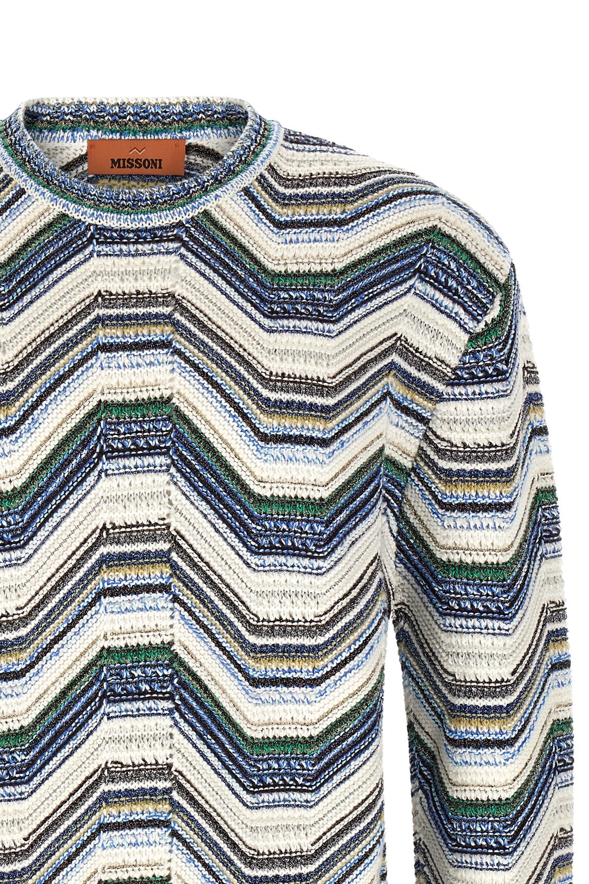 the missoni crew neck sweater defines the aesthetic of luxury knitwear through t