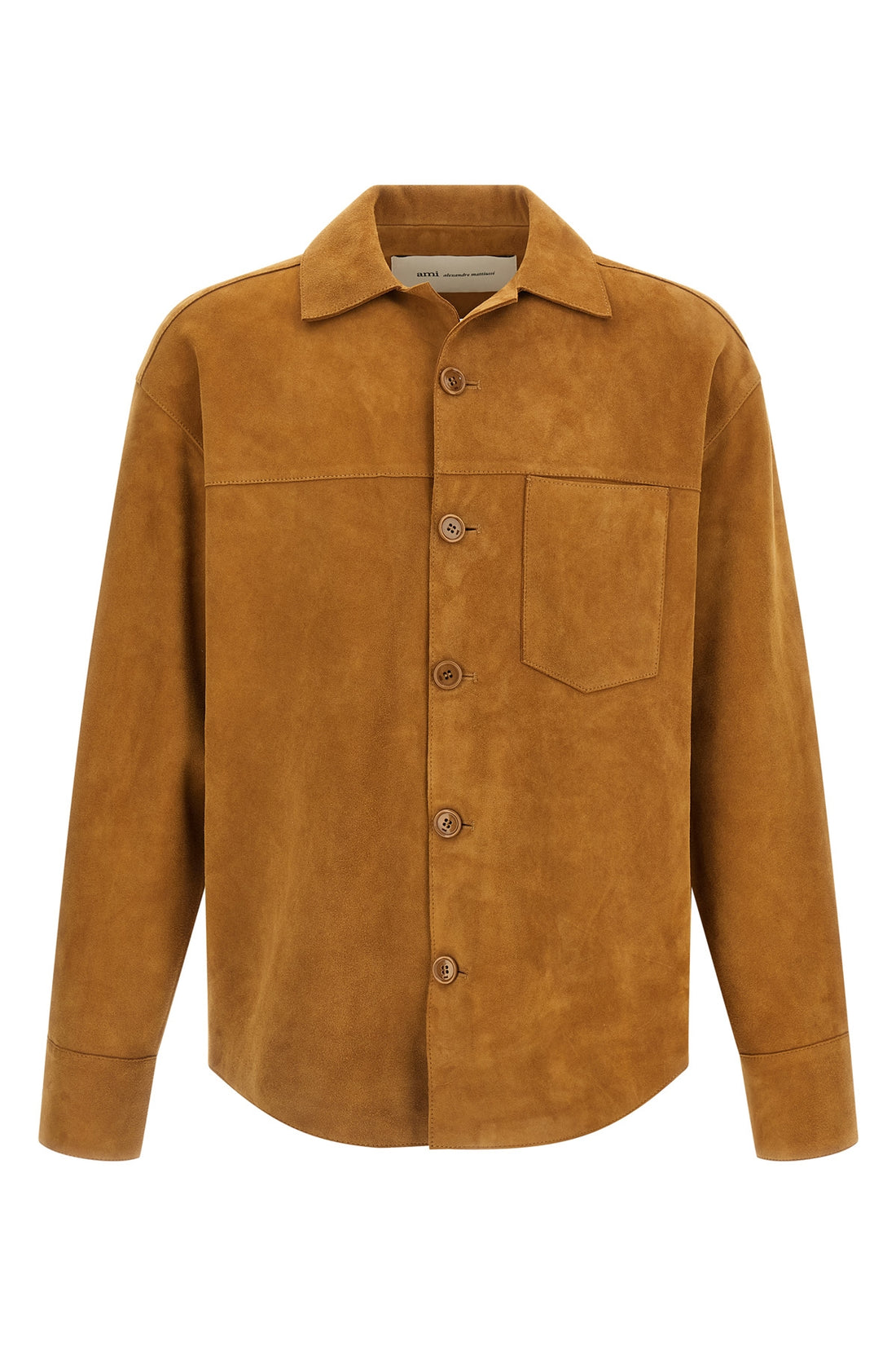 AMI PARIS S suede overshirt