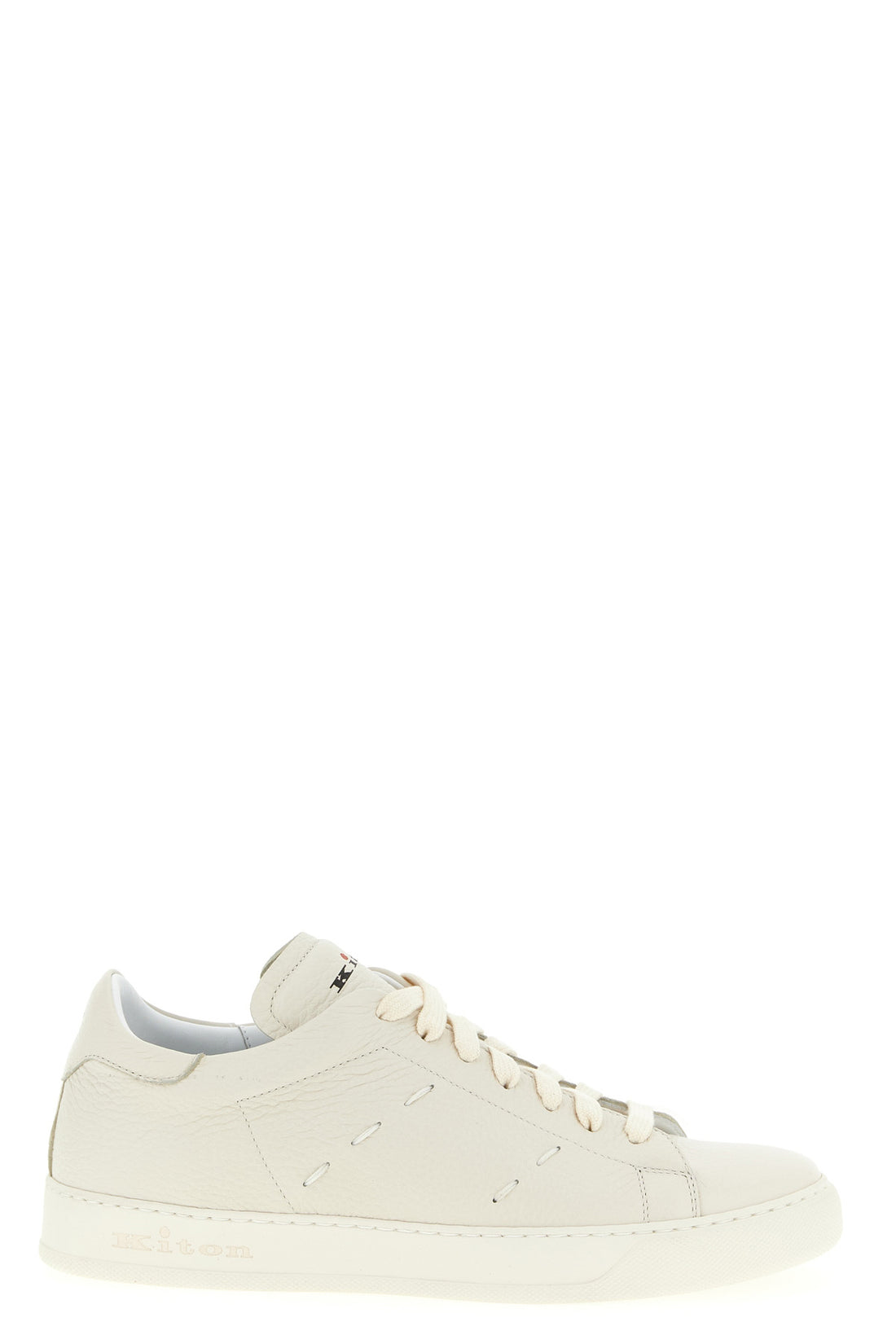 KITON 41 hammered leather sneakers