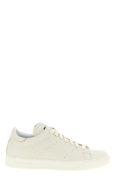 KITON 41 hammered leather sneakers