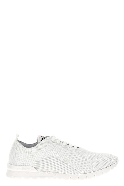 KITON 12 running textured fabric lace up sneakers