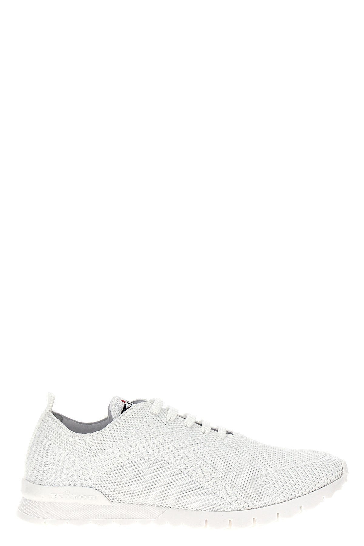 running textured fabric lace up sneakers