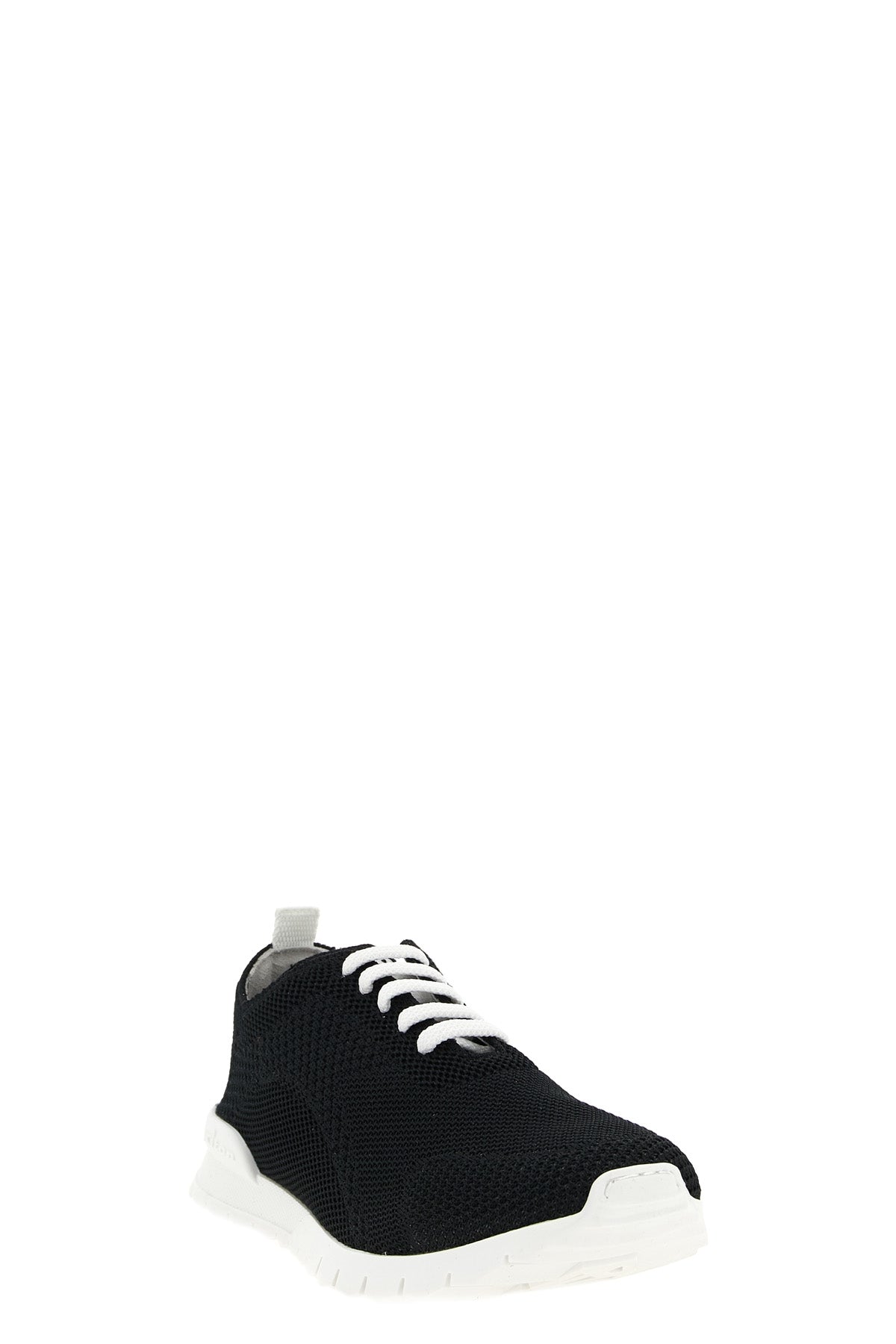 running textured fabric lace up sneakers