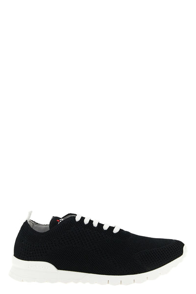 KITON 6 running textured fabric lace up sneakers