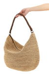utopia shoulder bag in crocheted natural raffia