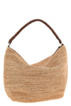 utopia shoulder bag in crocheted natural raffia