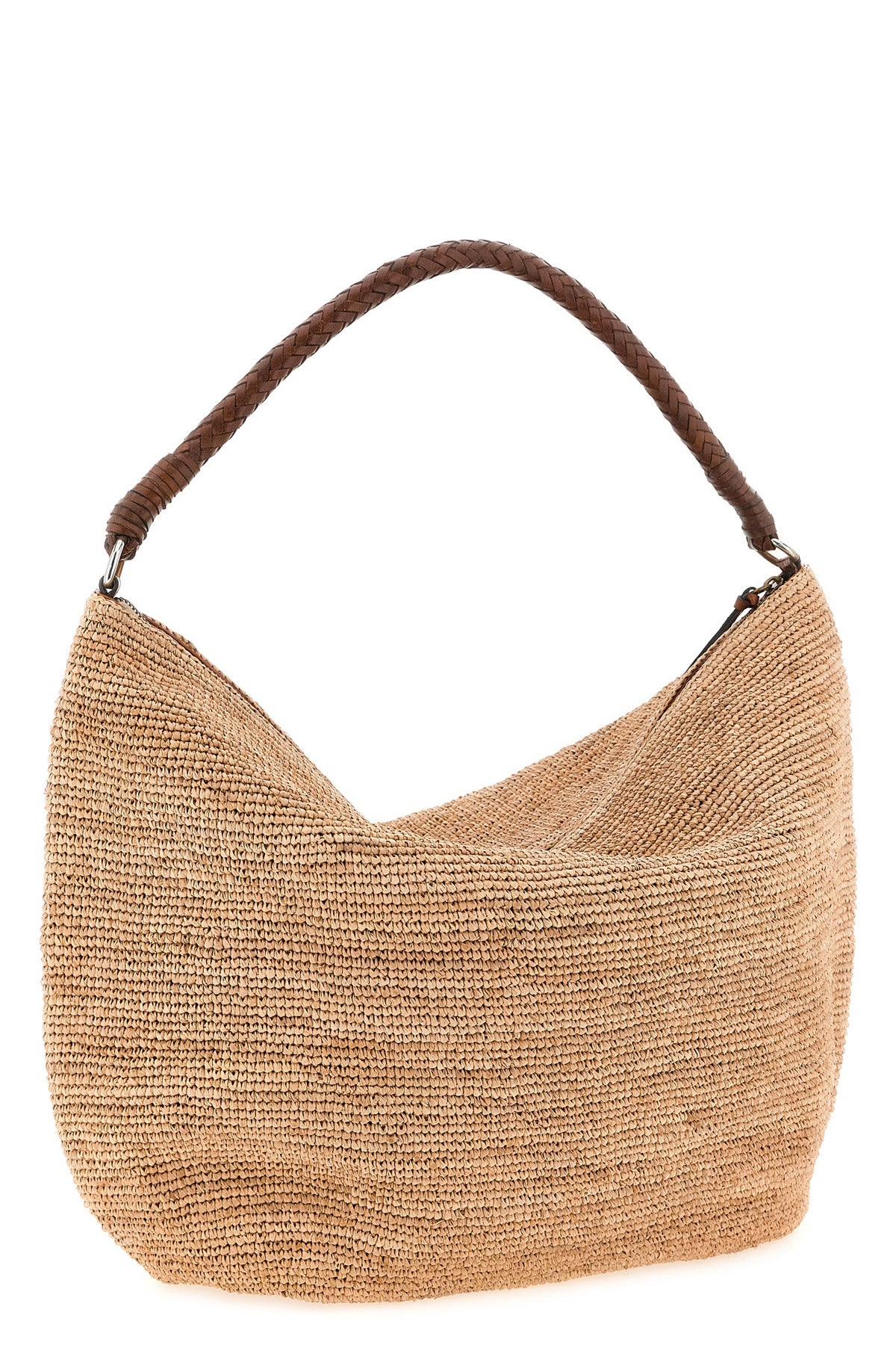 utopia shoulder bag in crocheted natural raffia