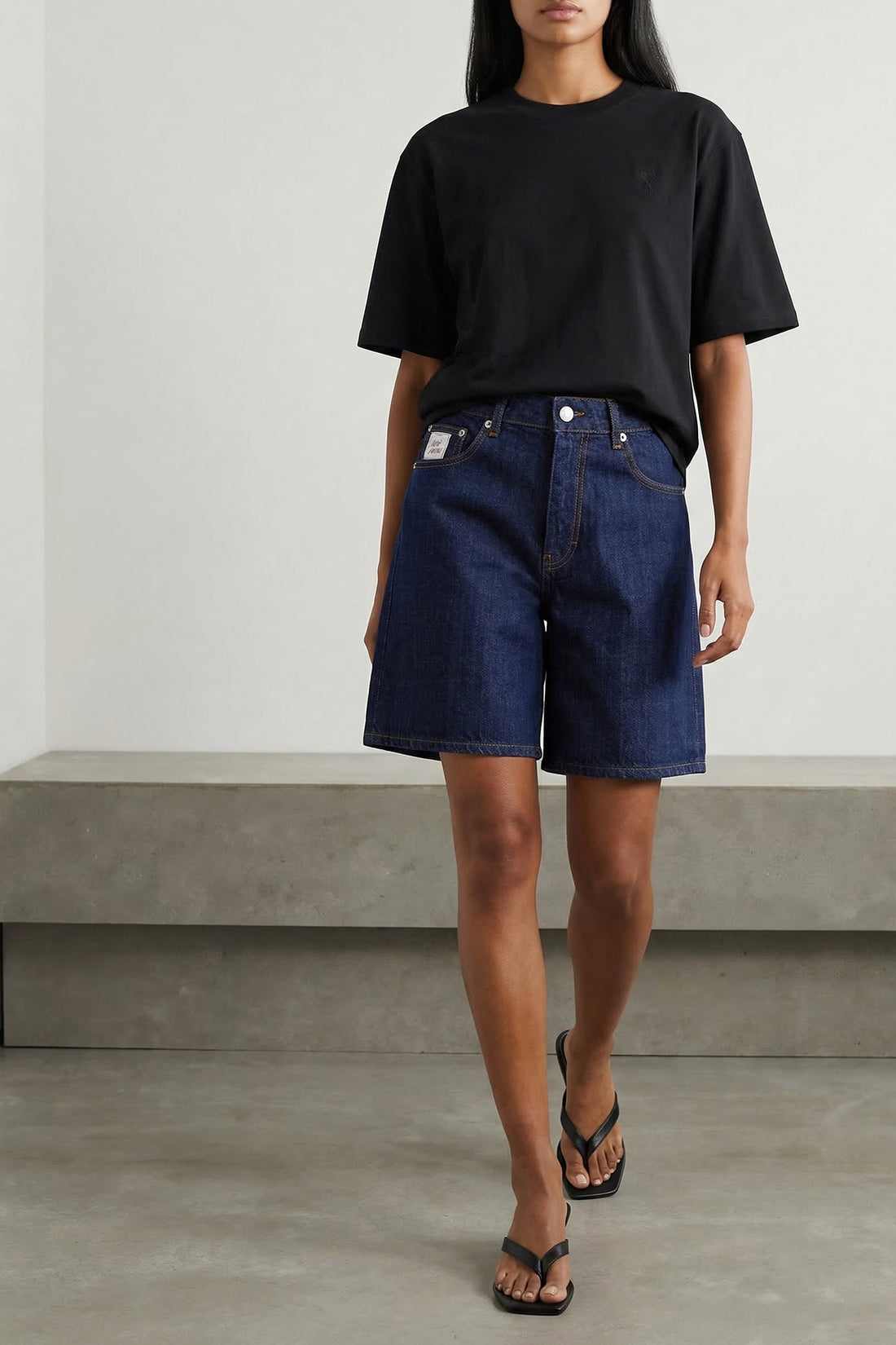 AMI PARIS L heavy cotton jersey t-shirt