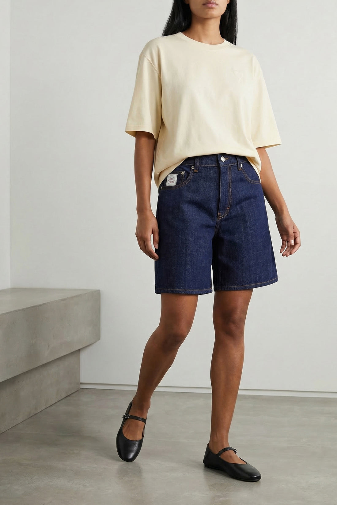 AMI PARIS L heavy cotton jersey t-shirt