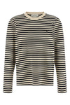 the long-sleeved t-shirt ami paris defines the wardrobe through a timeless strip