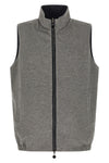 double-sided vest in nylon and cotton jersey