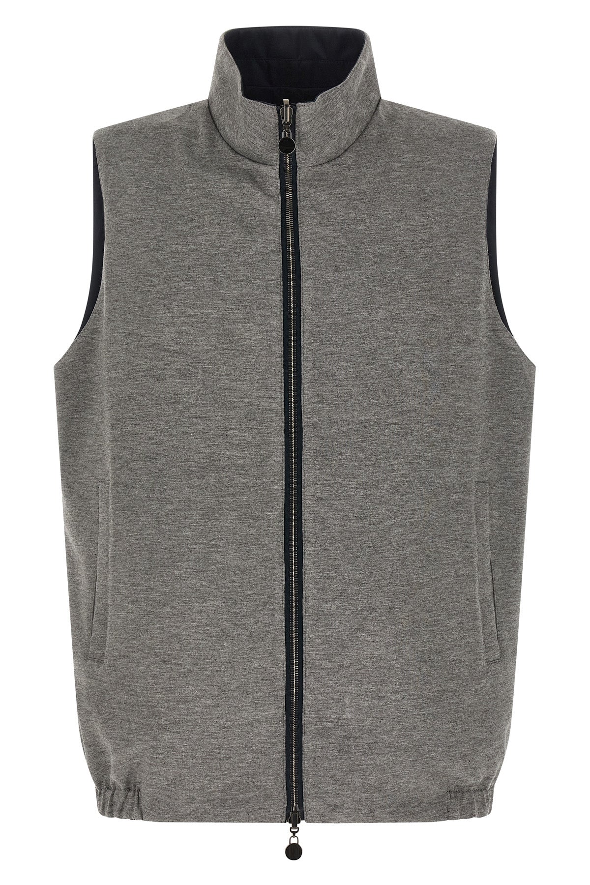 double-sided vest in nylon and cotton jersey