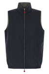double-sided vest in nylon and cotton jersey
