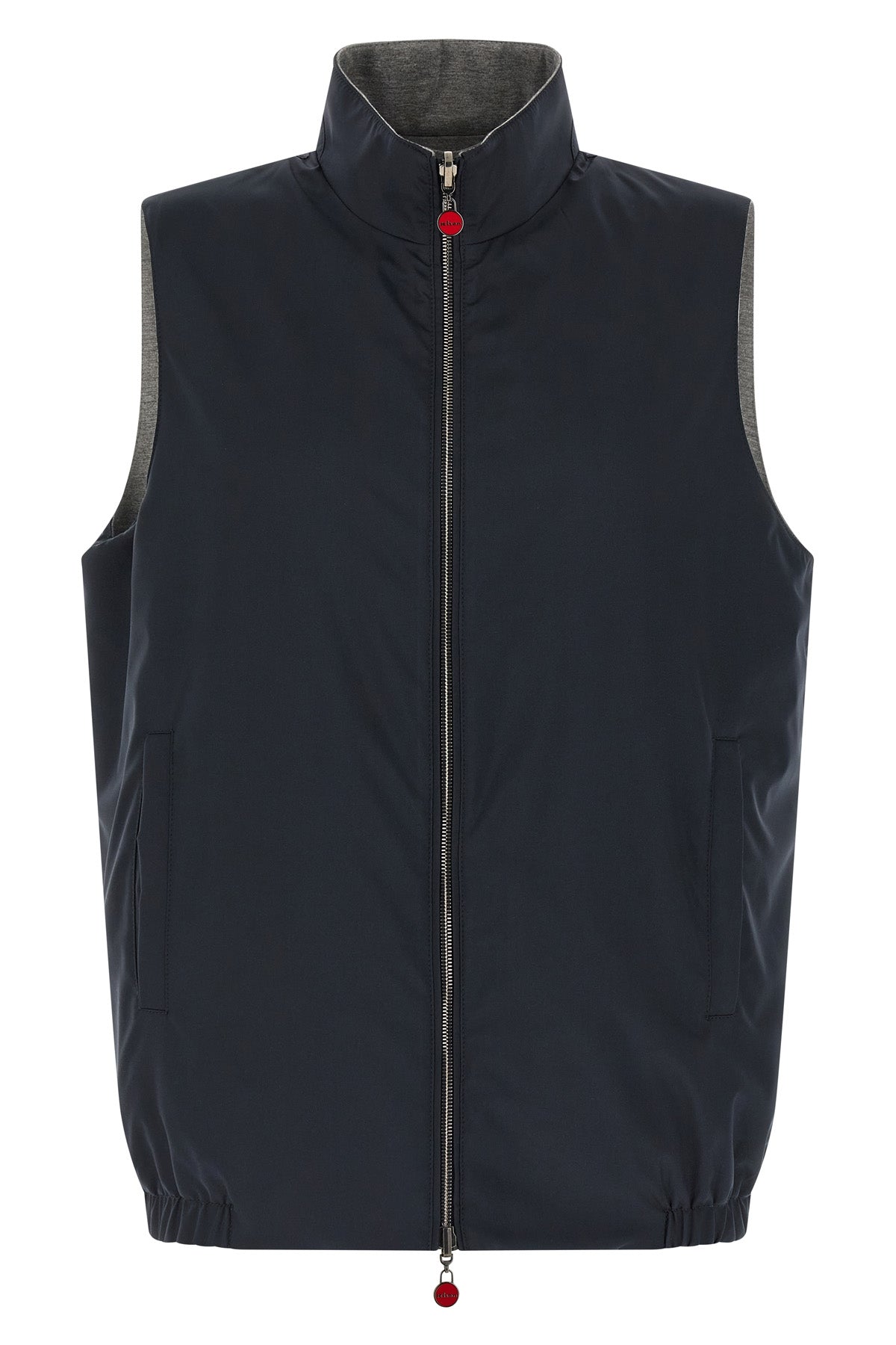double-sided vest in nylon and cotton jersey