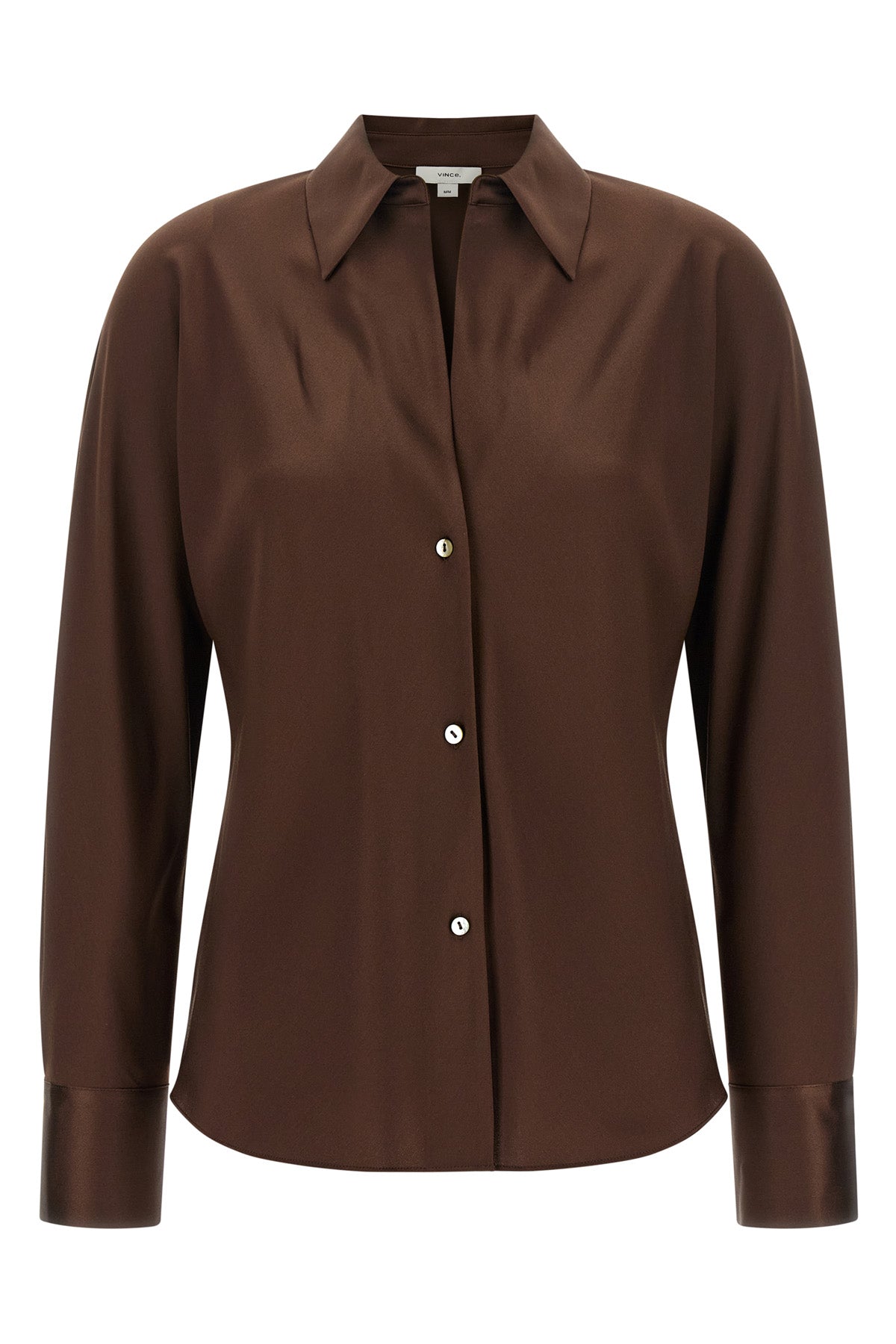 the vince blouse defines an essential aesthetic through a fluid sartorial constr