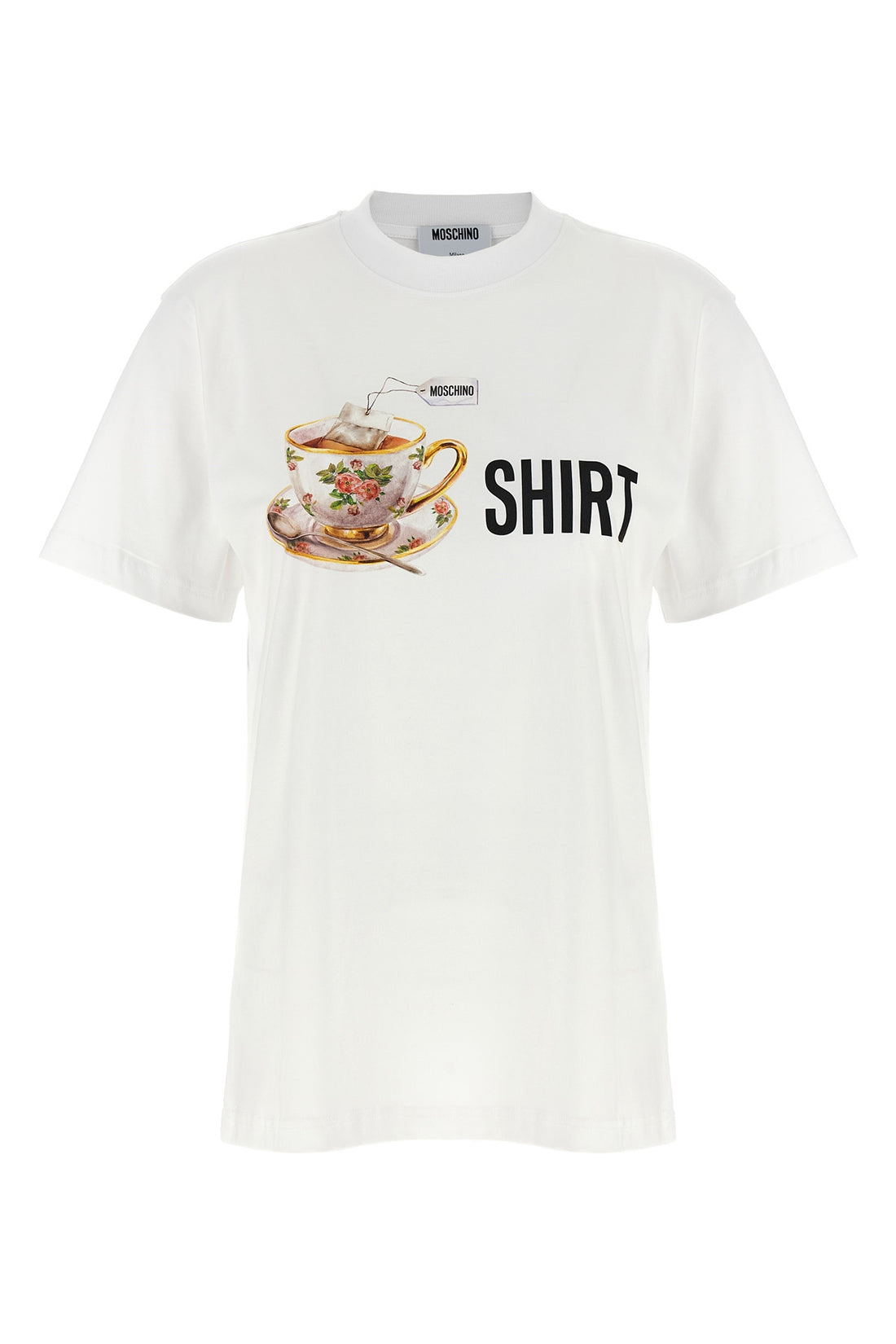 MOSCHINO XXS organic cotton crew neck t-shirt