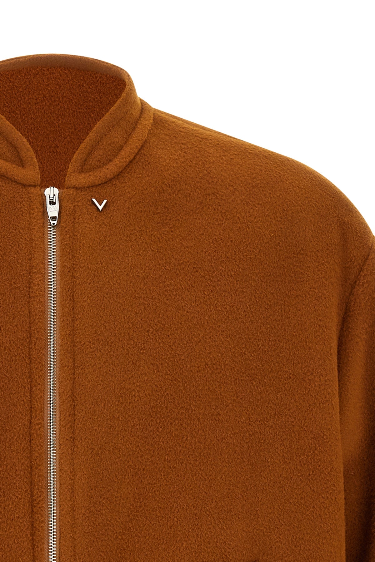 the valentino garavani bomber jacket in virgin wool and cashmere blend