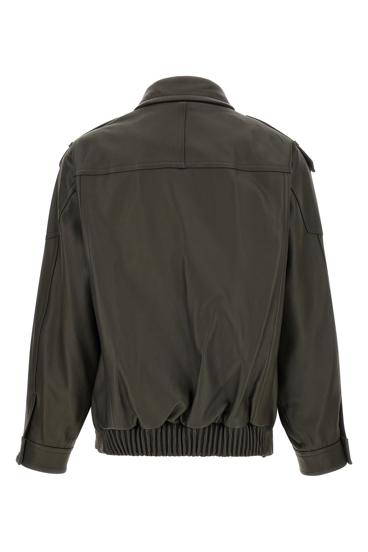the vince biker jacket redefines the codes of outerwear through a relaxed silhou