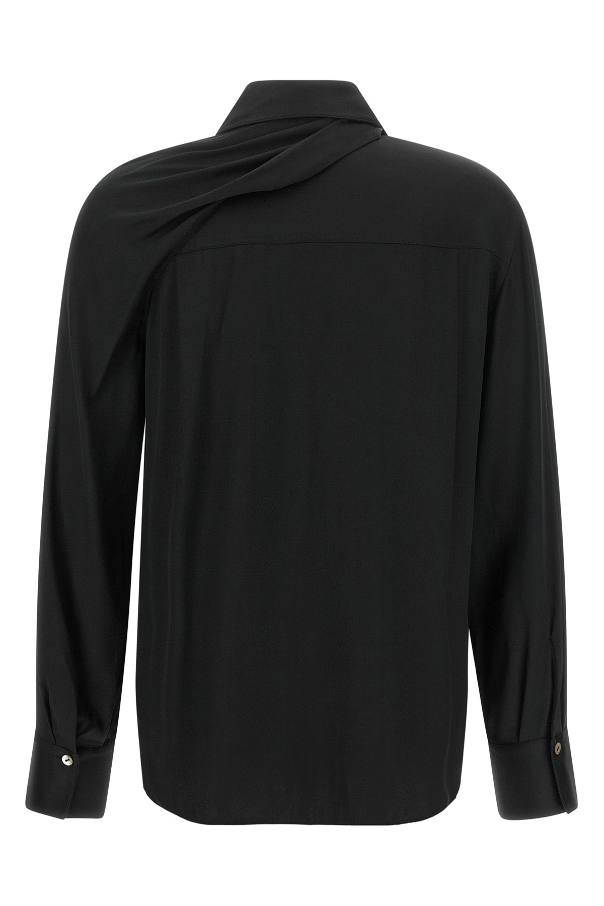 the vince scarf-tie shirt redefines everyday elegance through a fluid silhouet