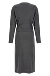 vinces cozy midi dress redefines everyday elegance through a fluid and sophisti