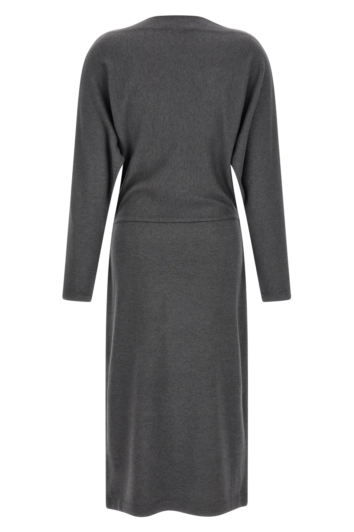 vinces cozy midi dress redefines everyday elegance through a fluid and sophisti