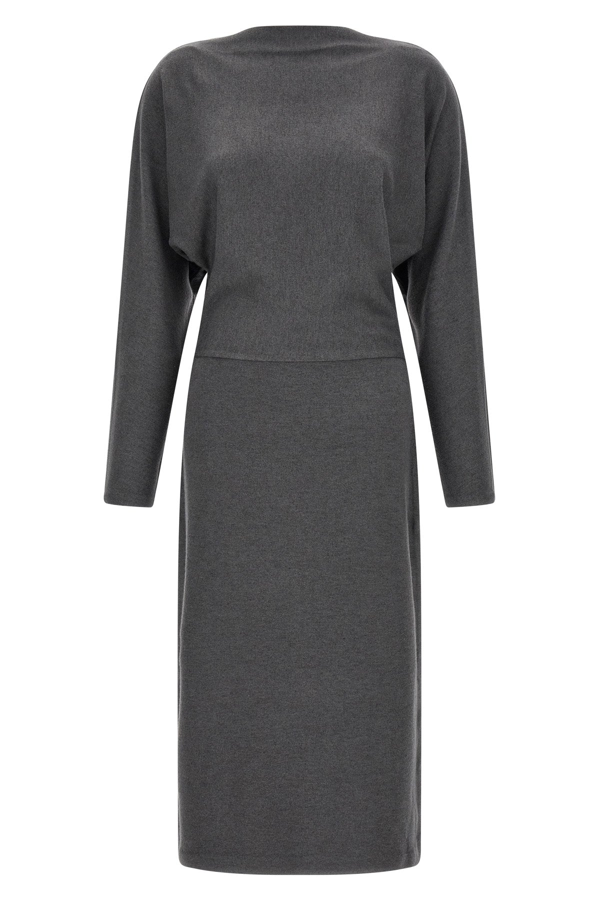 vinces cozy midi dress redefines everyday elegance through a fluid and sophisti