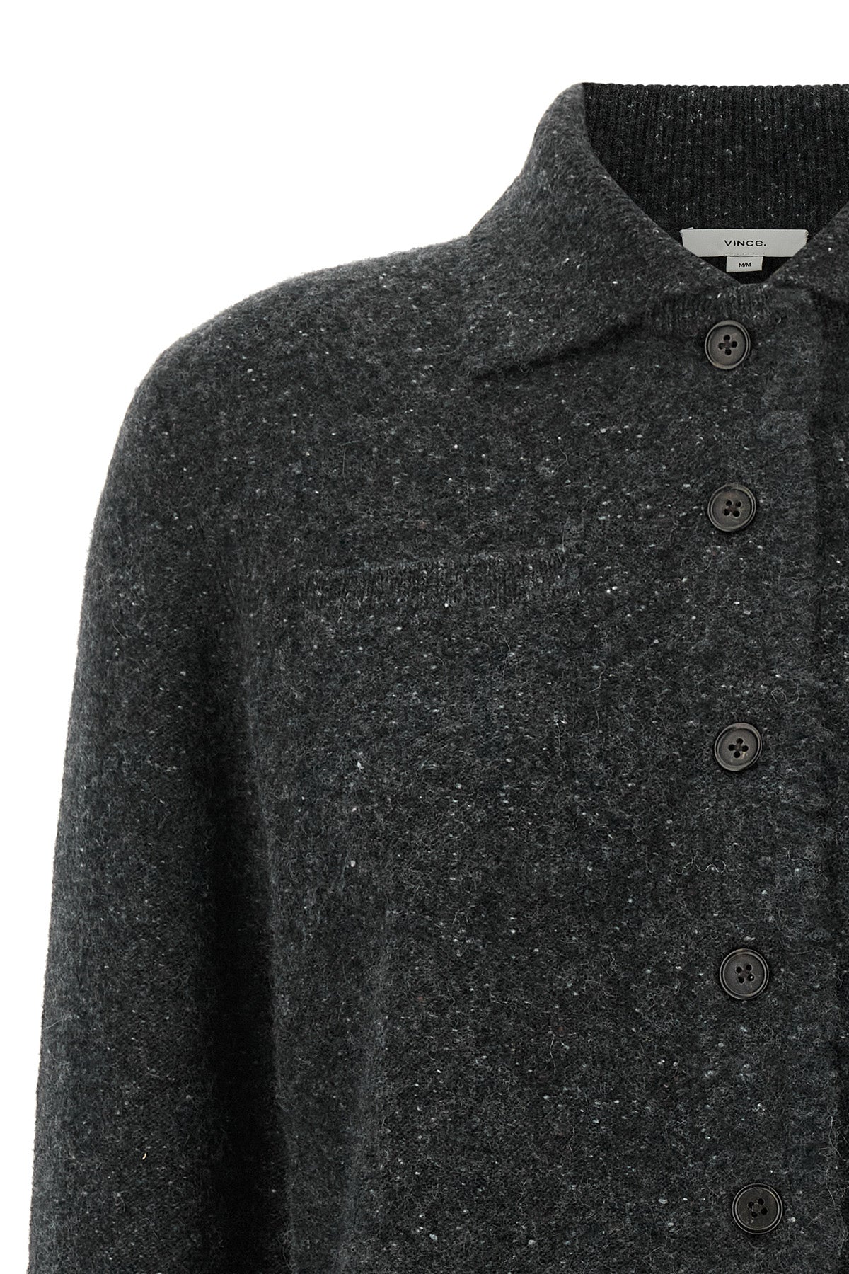the vince cardigan redefines luxury knitwear through a cropped and structured si