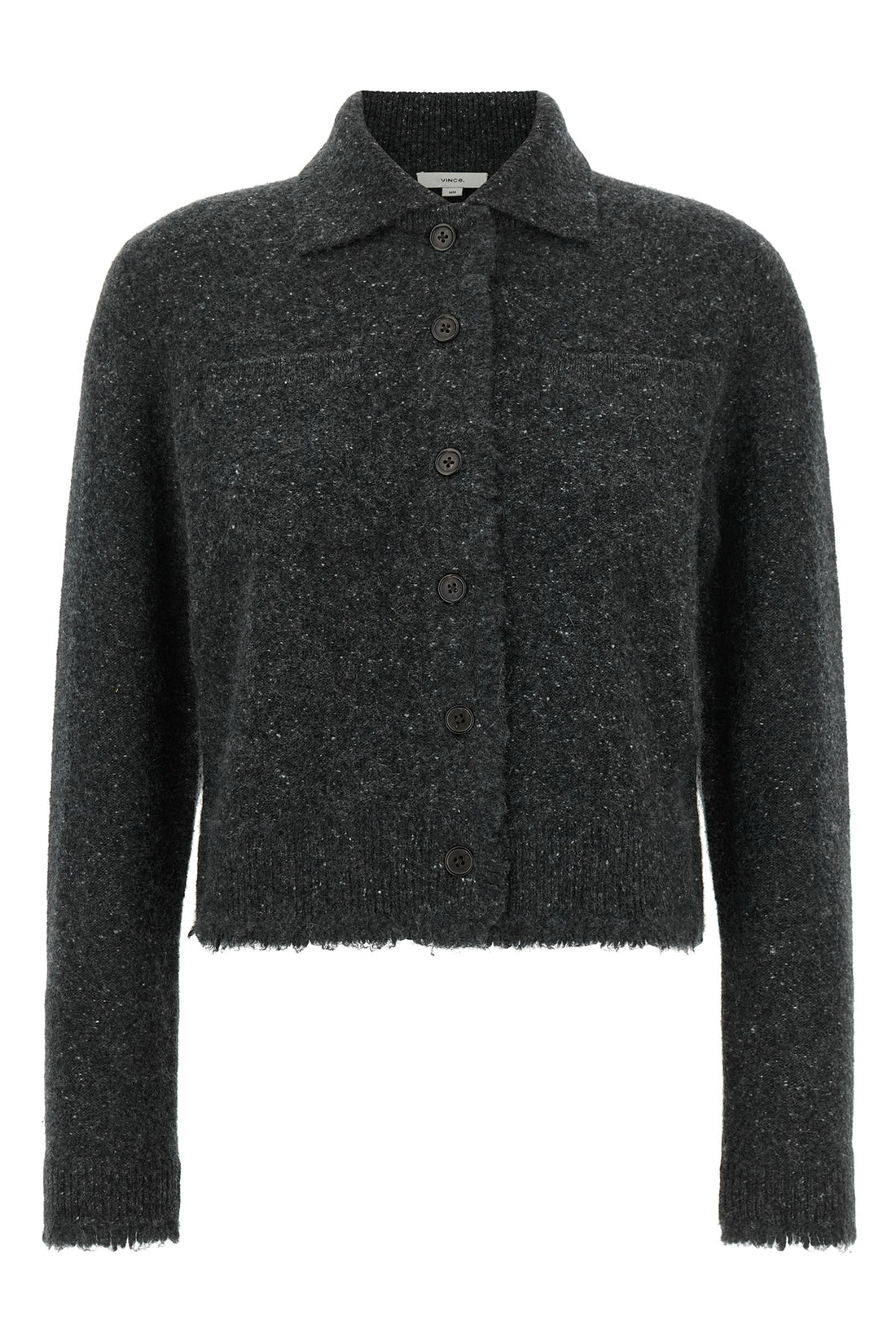 VINCE M the vince cardigan redefines luxury knitwear through a cropped and structured si
