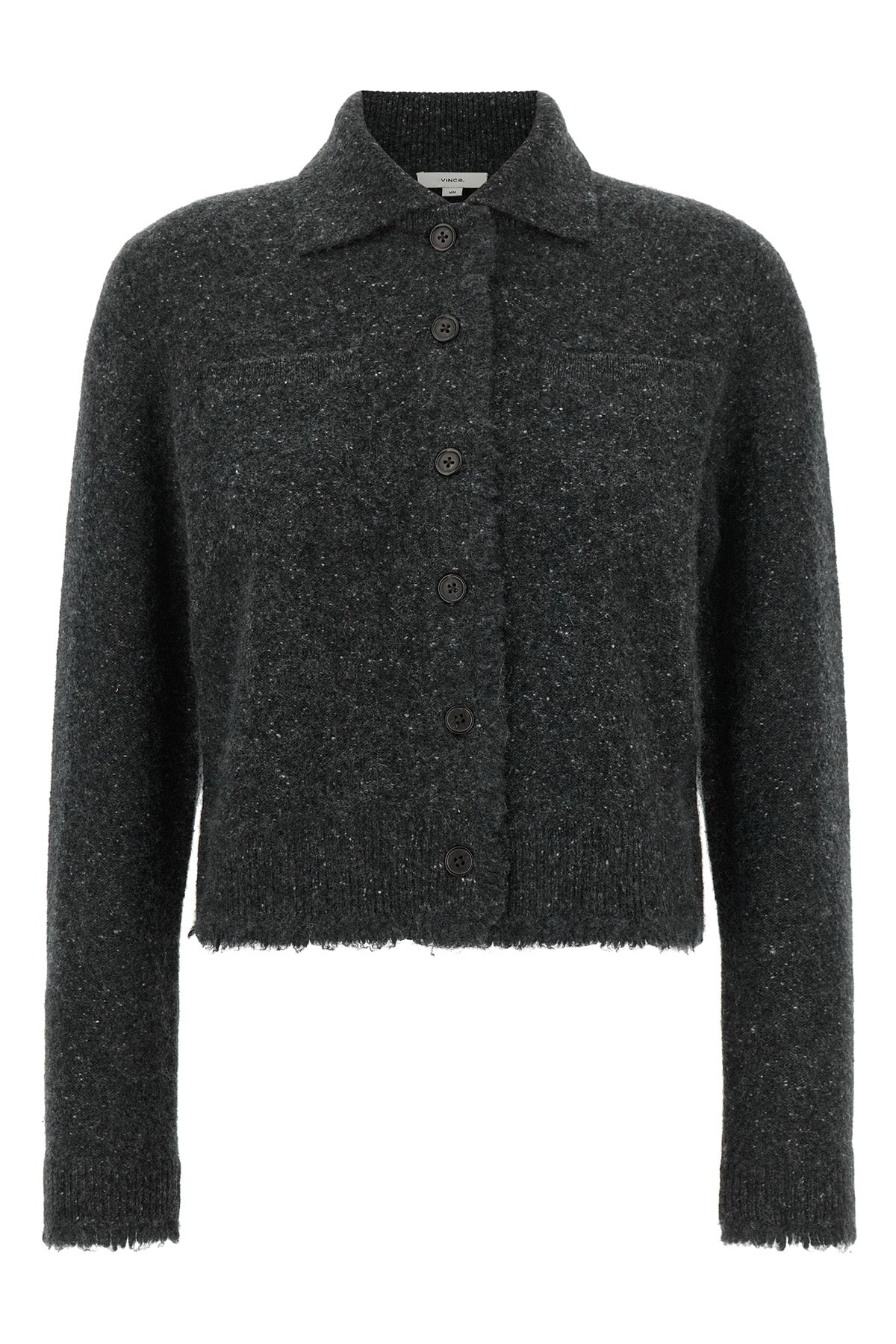 the vince cardigan redefines luxury knitwear through a cropped and structured si