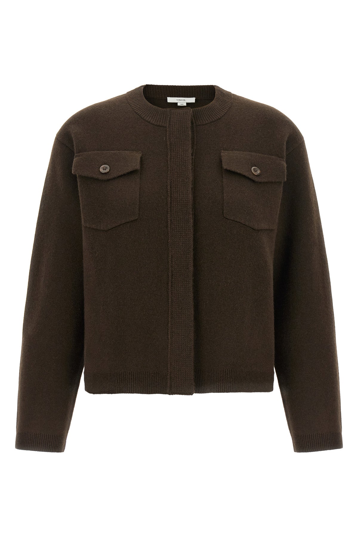 the vince cardigan redefines everyday knitwear through structured volumes and sa