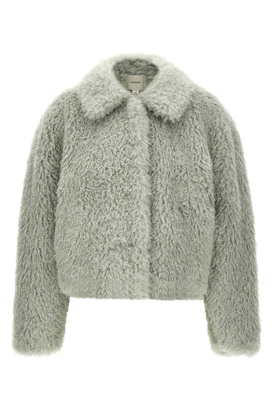 the vince cropped jacket redefines the volumes of contemporary outerwear through