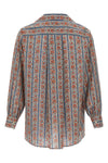 all-over voyage imaginaire print cotton muslin shirt