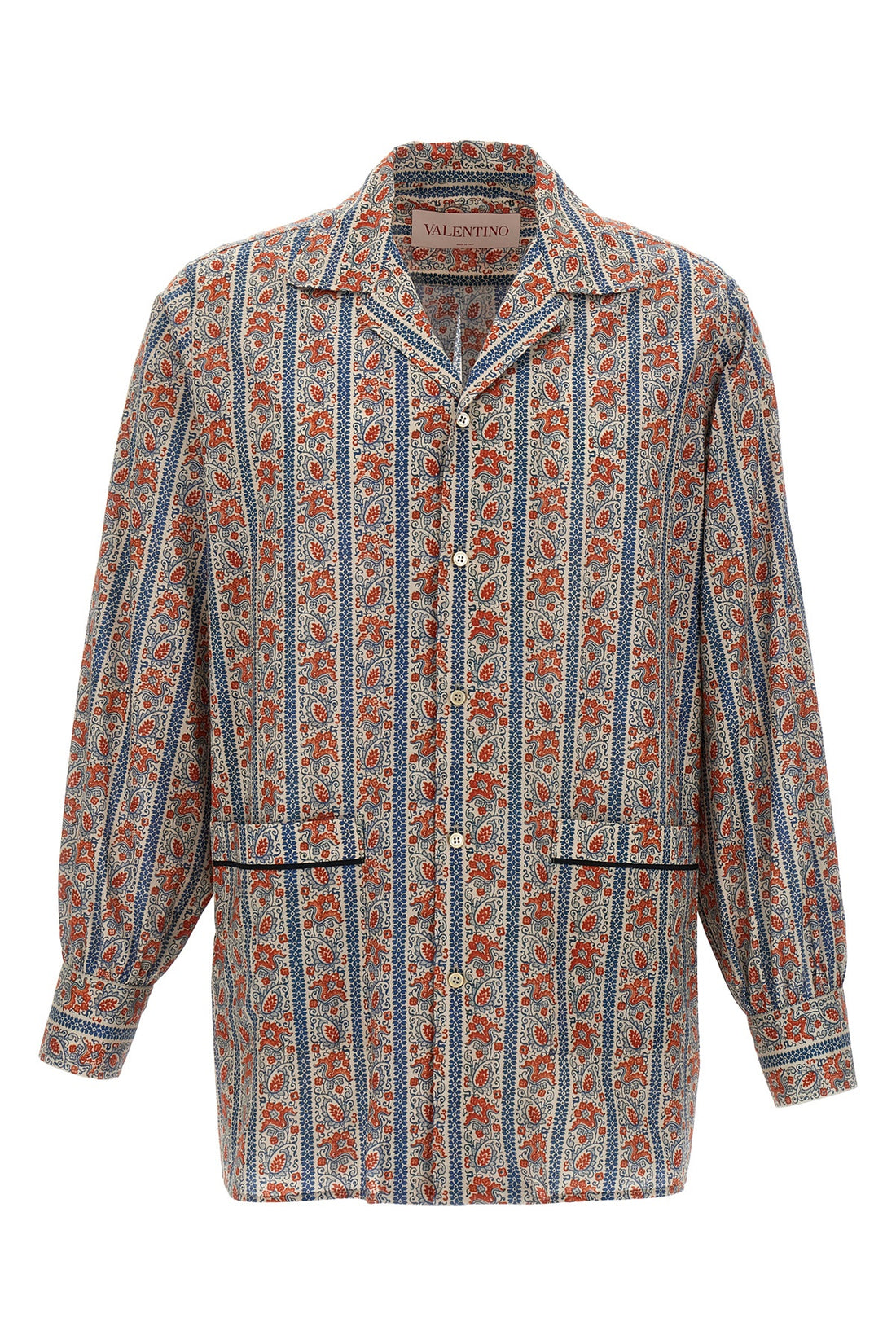VALENTINO GARAVANI L all-over voyage imaginaire print cotton muslin shirt