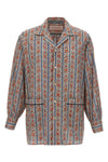 all-over voyage imaginaire print cotton muslin shirt