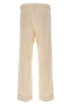 melange cotton trousers