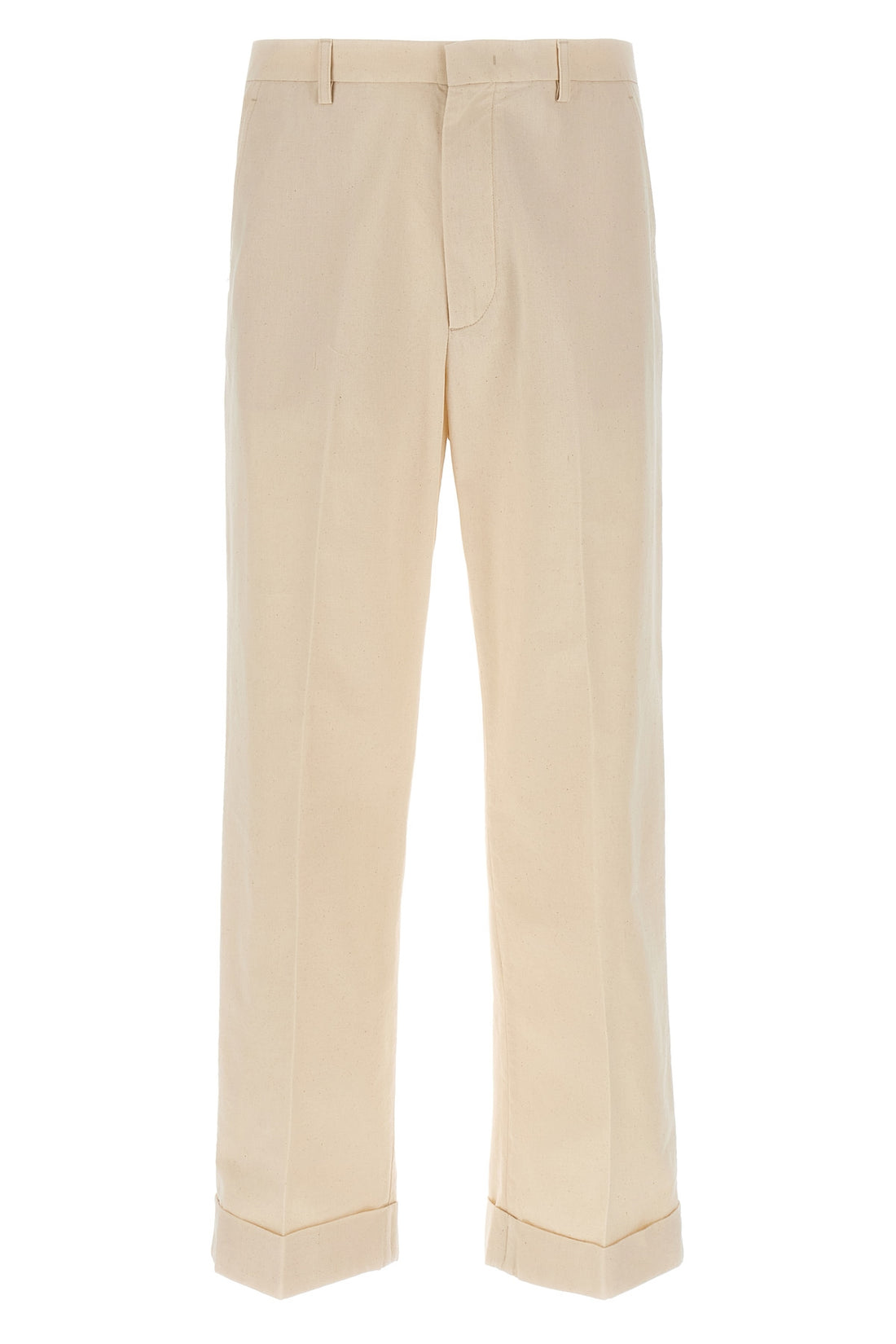VALENTINO GARAVANI 48 melange cotton trousers
