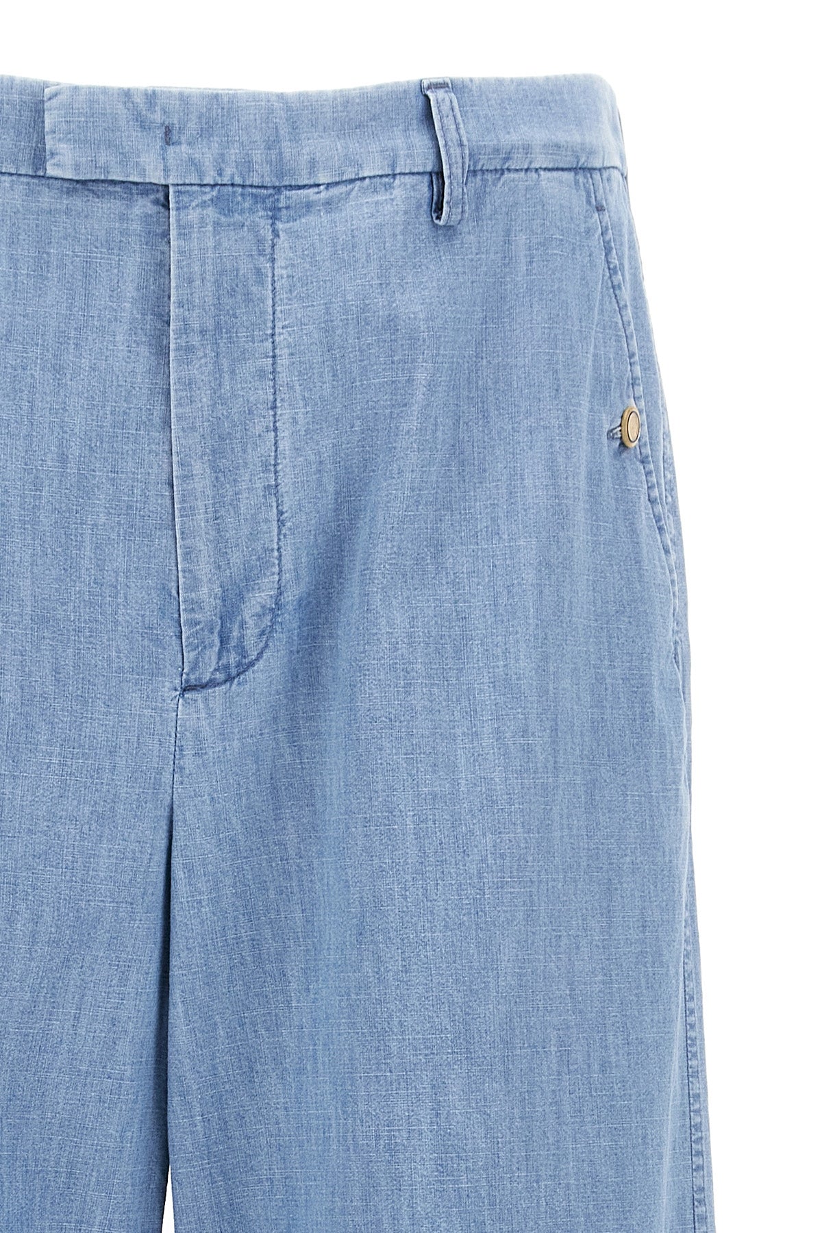 high-waisted cotton denim jeans