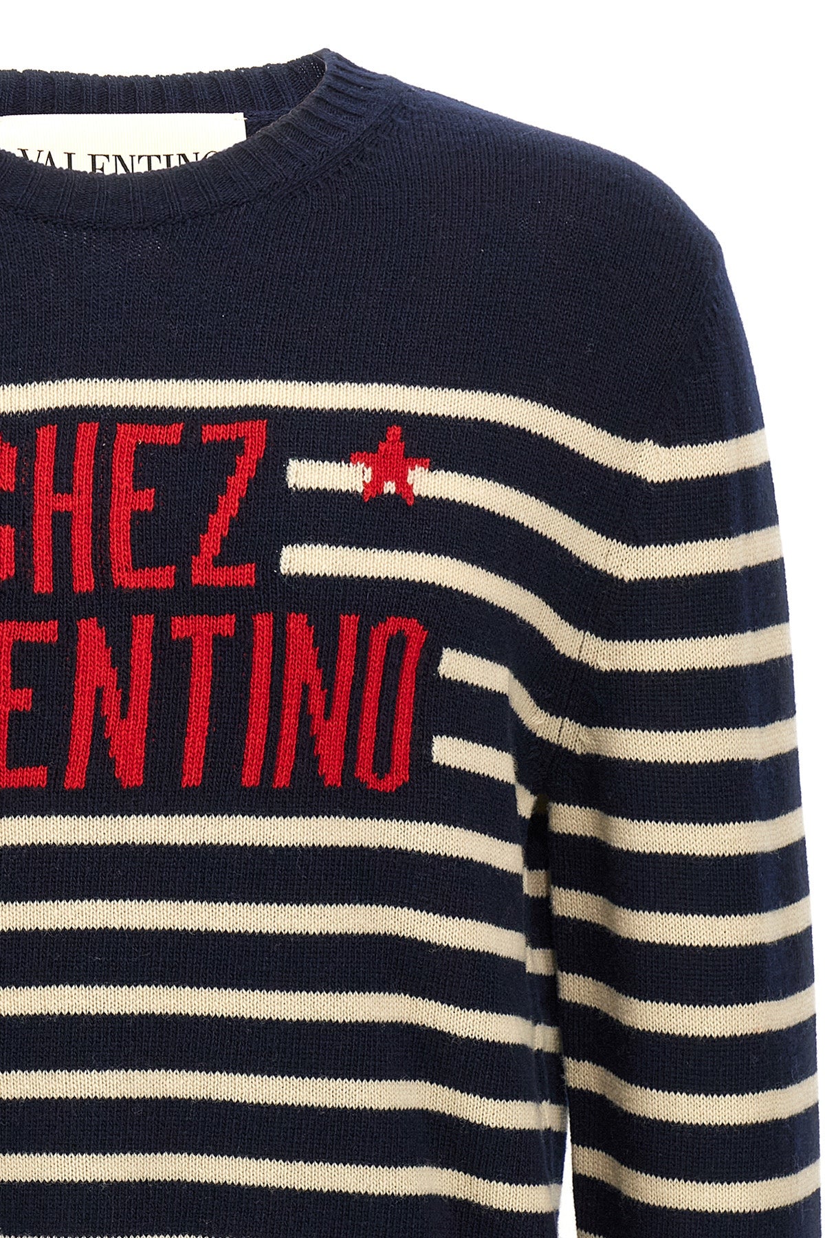 7 striped fineness wool sweater
