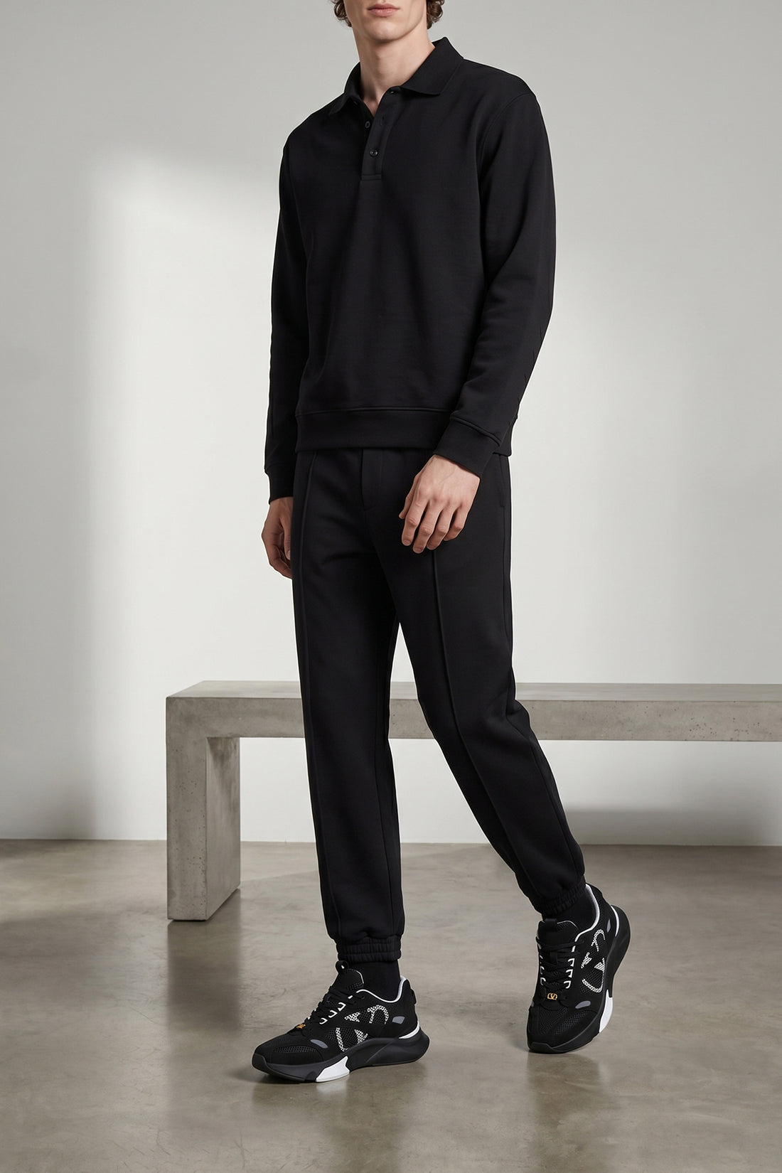 VALENTINO GARAVANI L cotton blend fleece pants