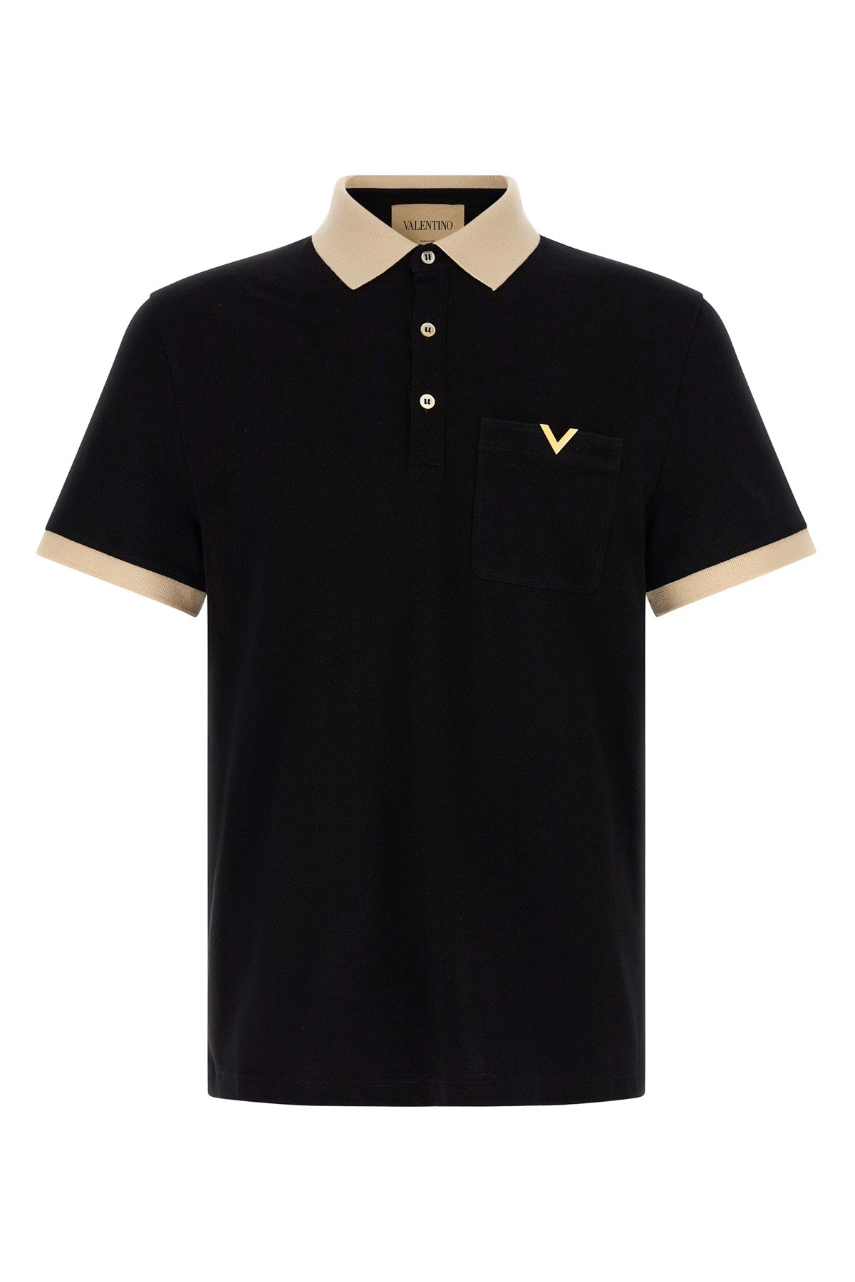 valentino cotton piquet polo shirt