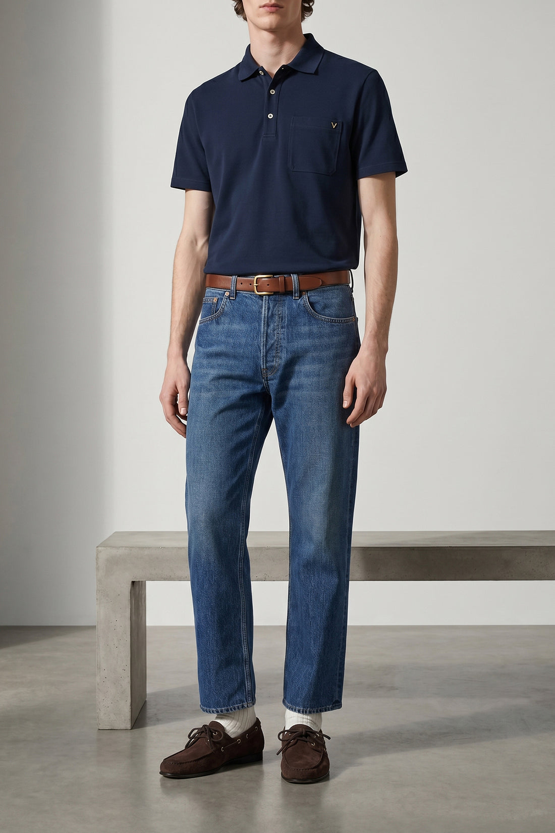 VALENTINO GARAVANI L piqué cotton polo shirt