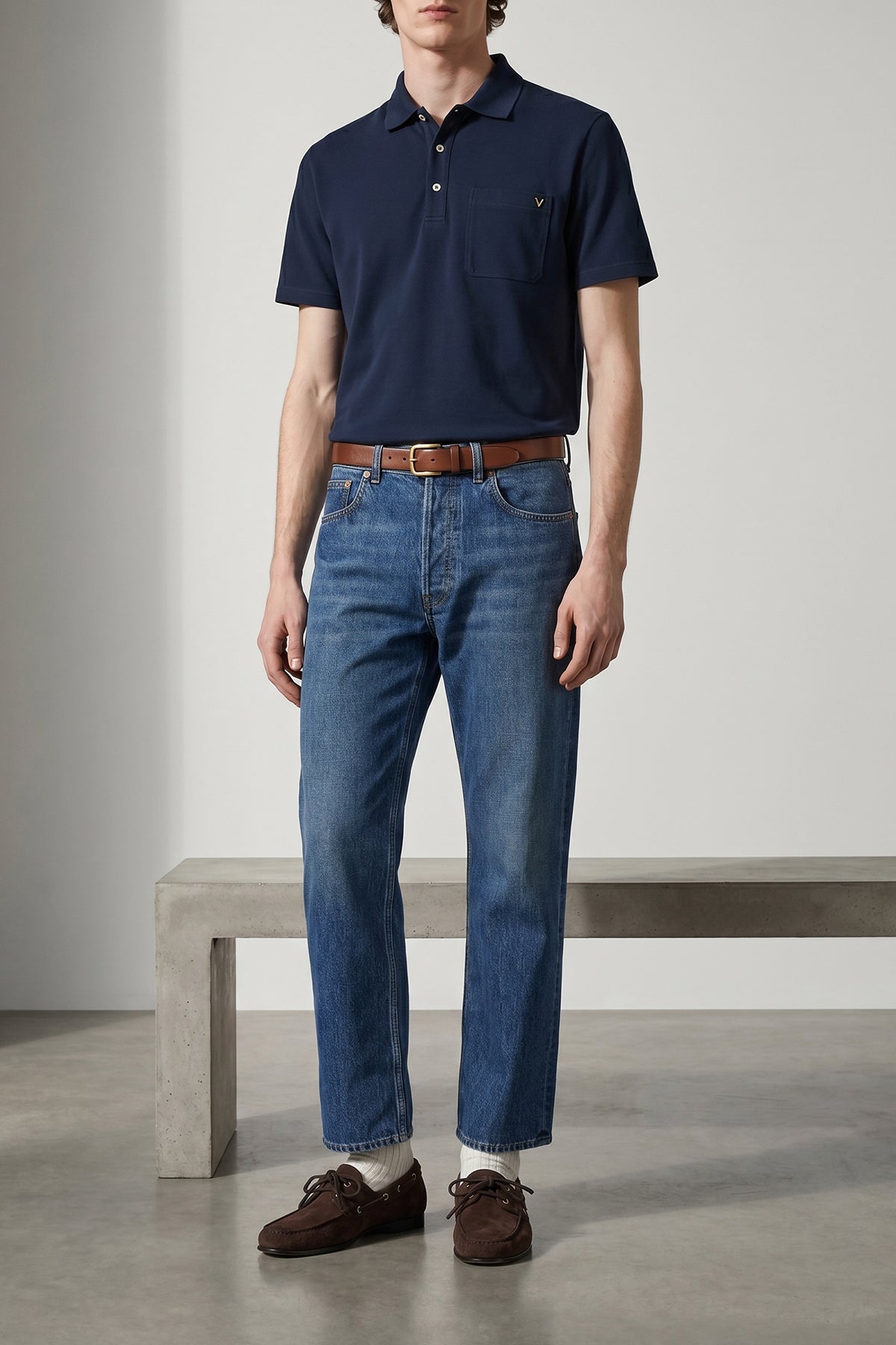 piqué cotton polo shirt