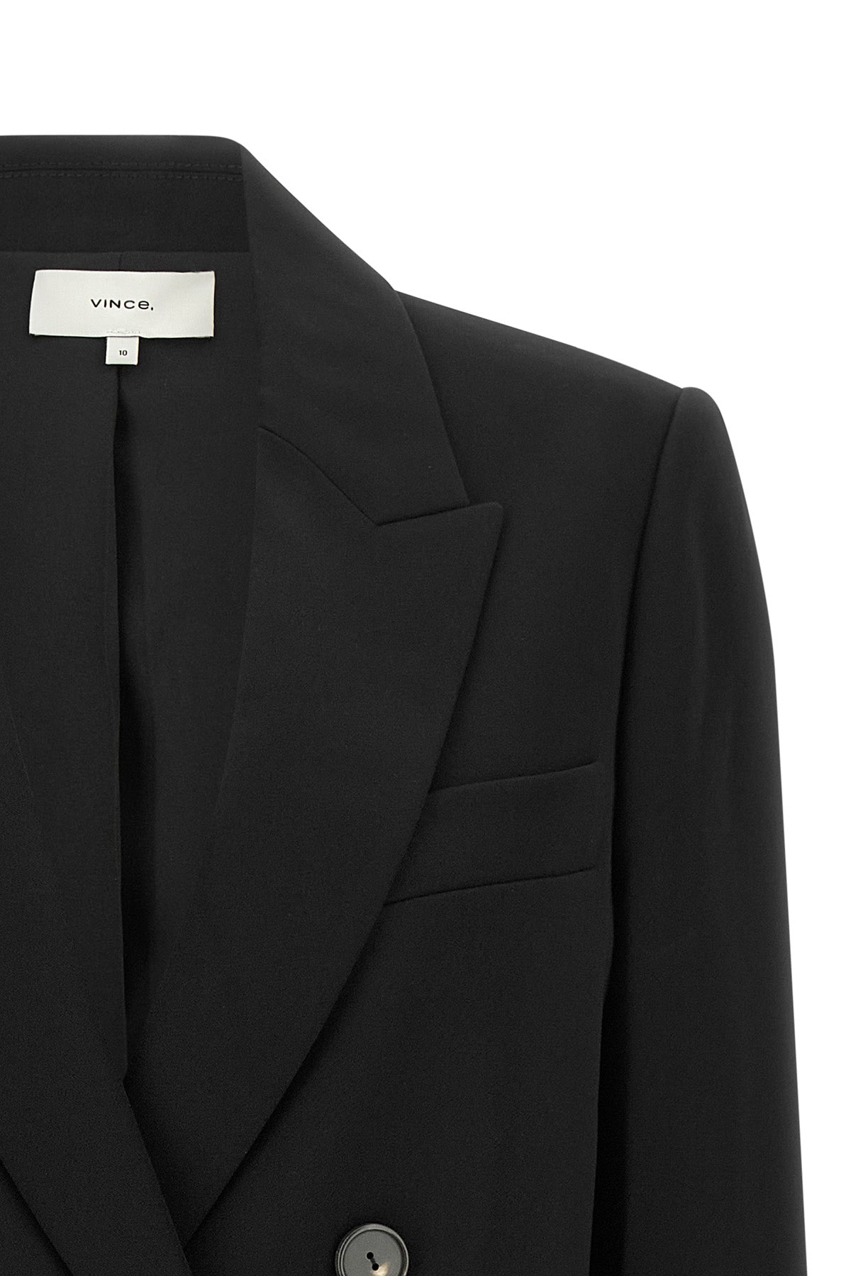the vince blazer defines a rigorous sartorial silhouette through impeccable cons
