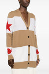 valido cardigan in wool and cashmere jacquard pattern