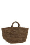 vanilla natural raffia shopping bag