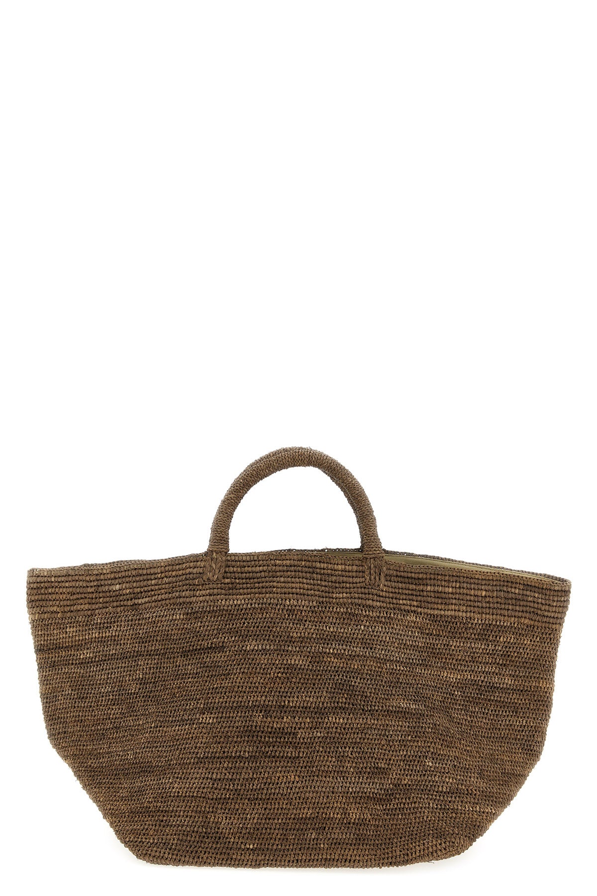 vanilla natural raffia shopping bag