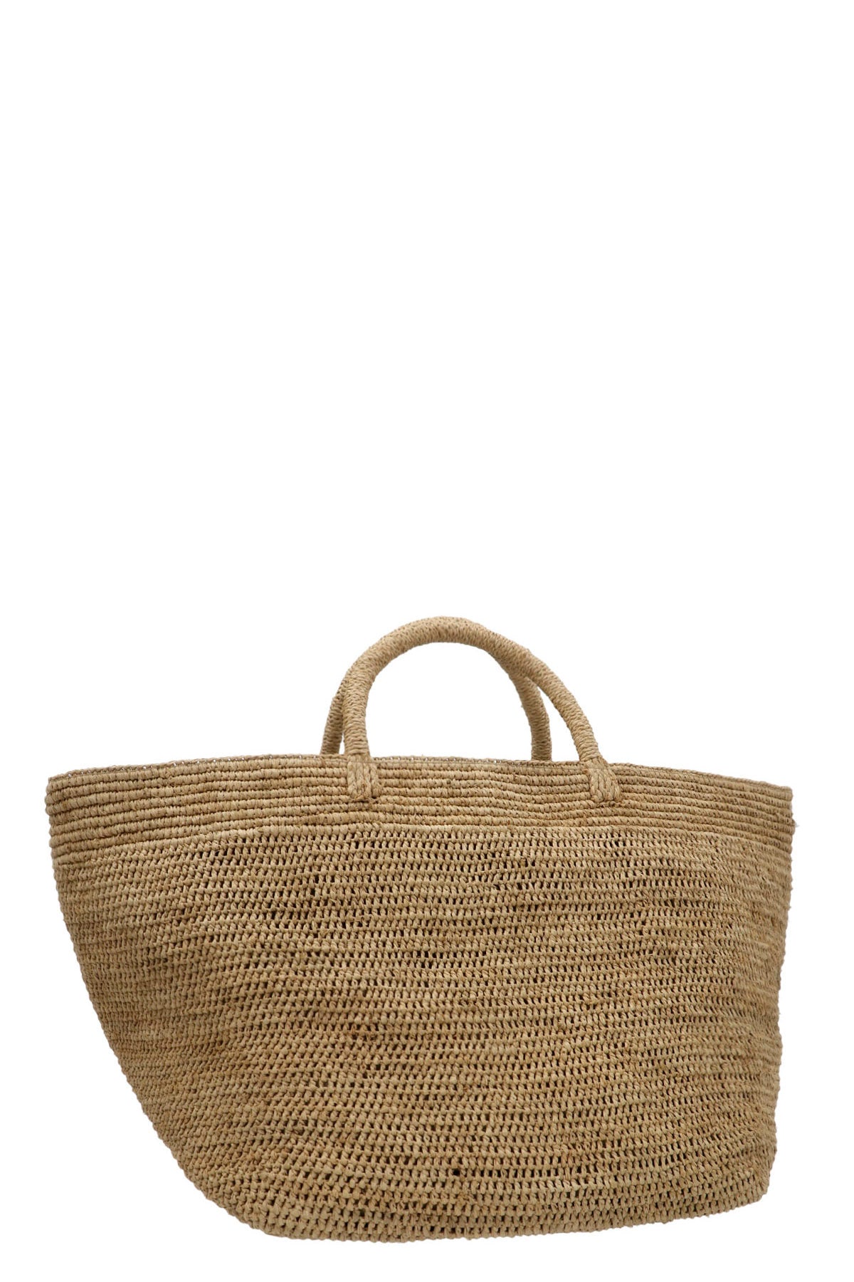 vanilla natural raffia shopping bag