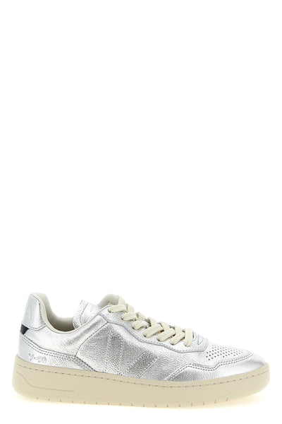 v-90 laminated hammered leather sneakers