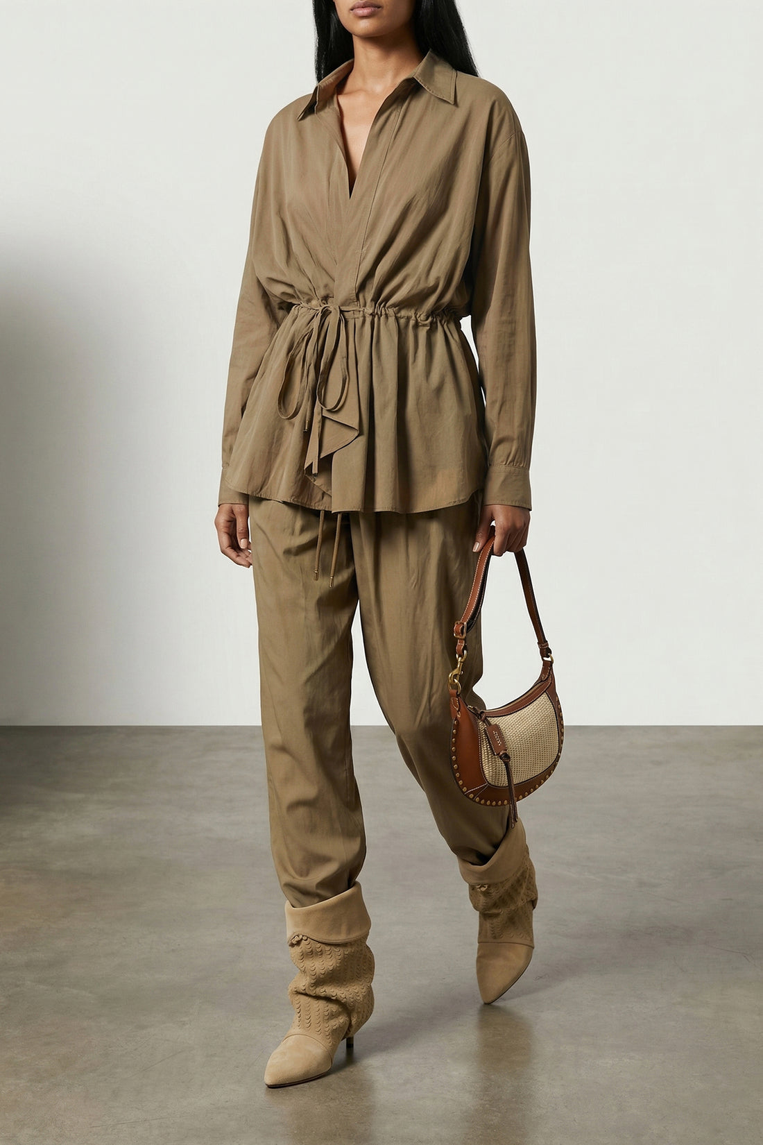 ISABEL MARANT 38 keren blazer in satin technical fabric